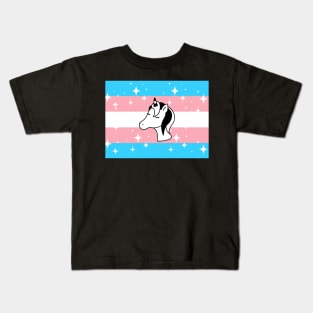 Trans Sparkle Unicorn Kids T-Shirt